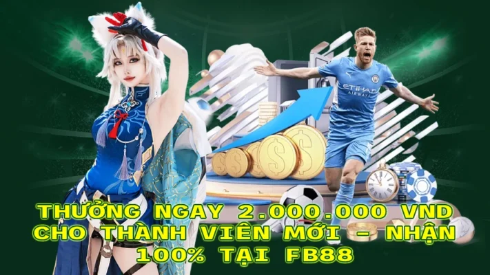 THƯỞNG NGAY 2.000.000 VND CHO THÀNH VIÊN MỚI – NHẬN 100% THƯỞNG CHÀO MỪNG TẠI FB88